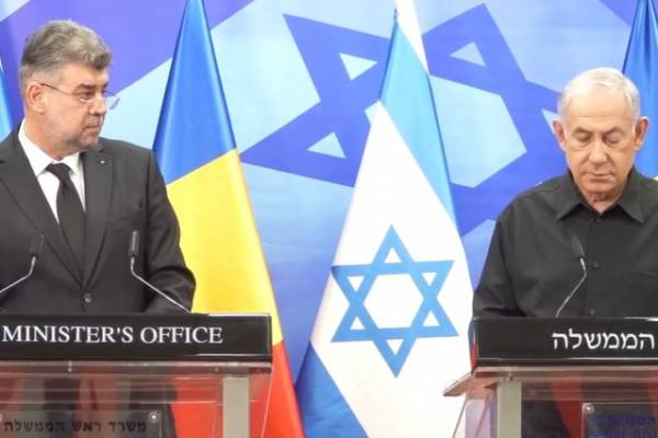 Izraelbe látogatott Marcel Ciolacu román miniszterelnök